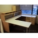 Blonde U/C Suite Desk with Pigeon Hole Overhead and Storage